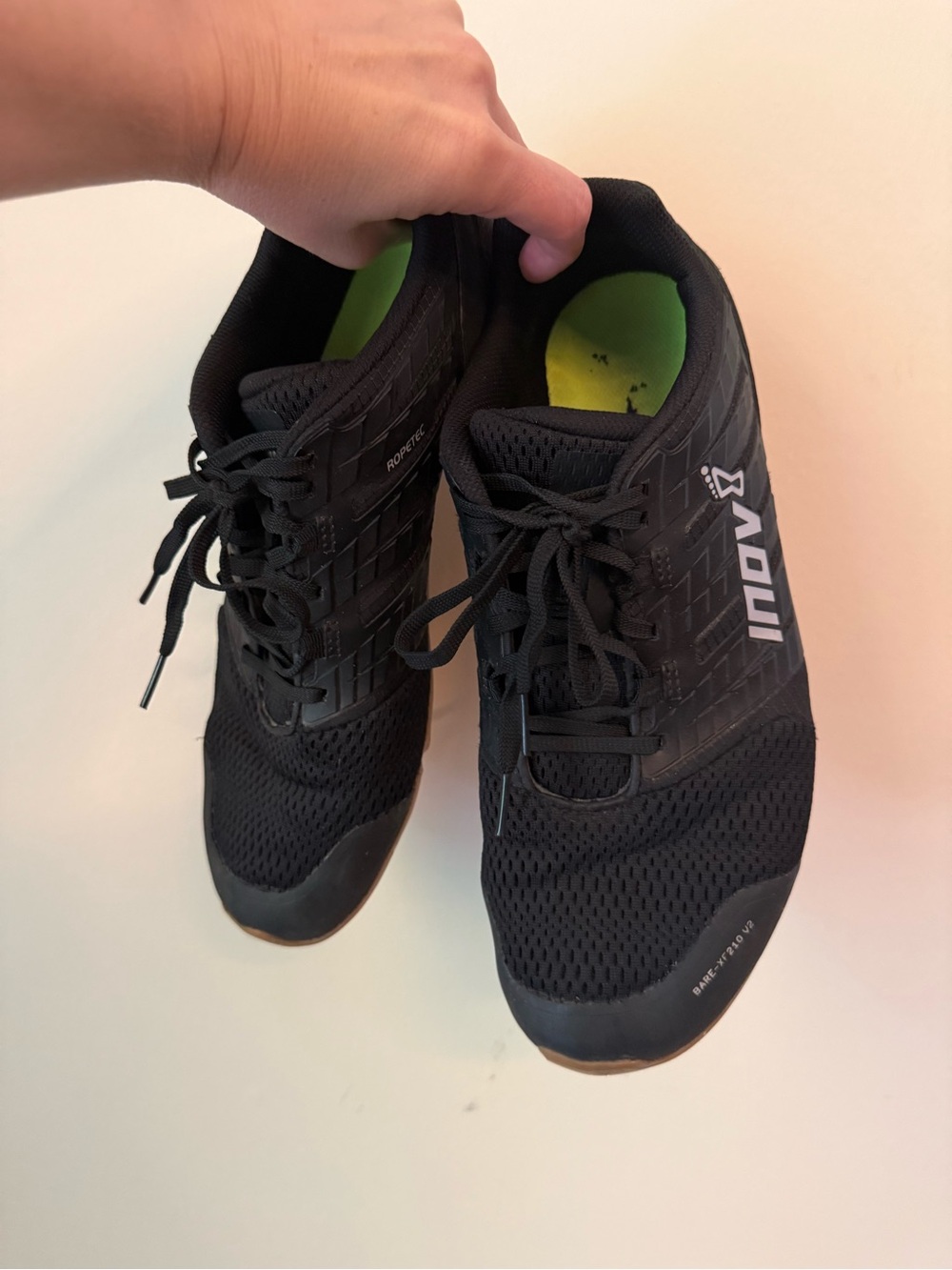 Inov-8 Bare-XF 210 V3 Training Shoes Black Gum Sole Size 10.5